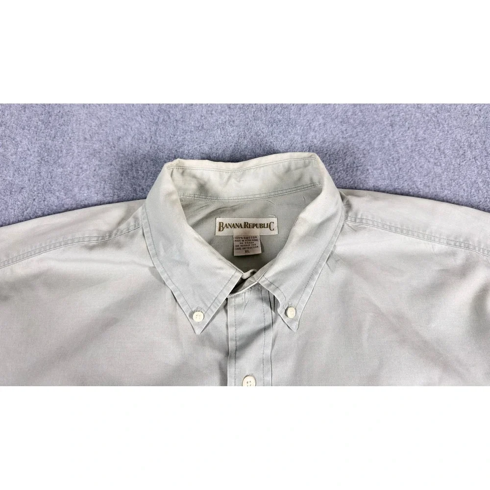 Vintage Banana Republic Button Down Shirt XL Sage Green‎ Long Sleeve Classic